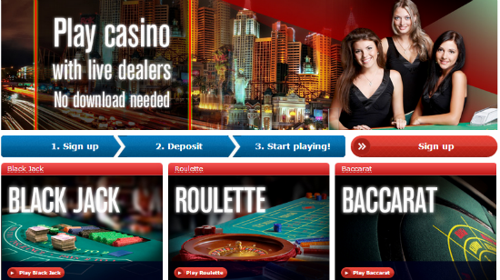 Eksklusivt live casino lansert hos Redbet