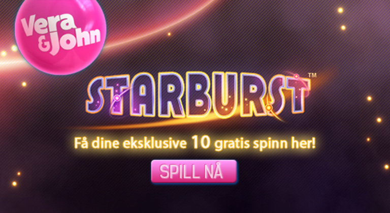 Ti gratis spinn, NOK 1000 i bonus samt gevinstgarantier hos Vera&John!