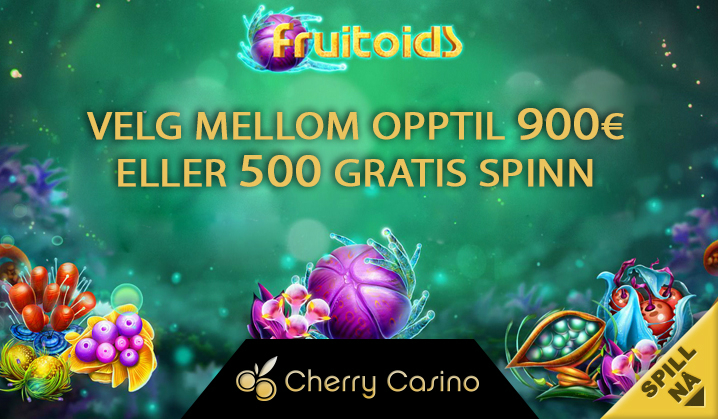 Velg din velkomstbonus! Opptil 900€ eller 500 gratis spinn på Cherry Casino